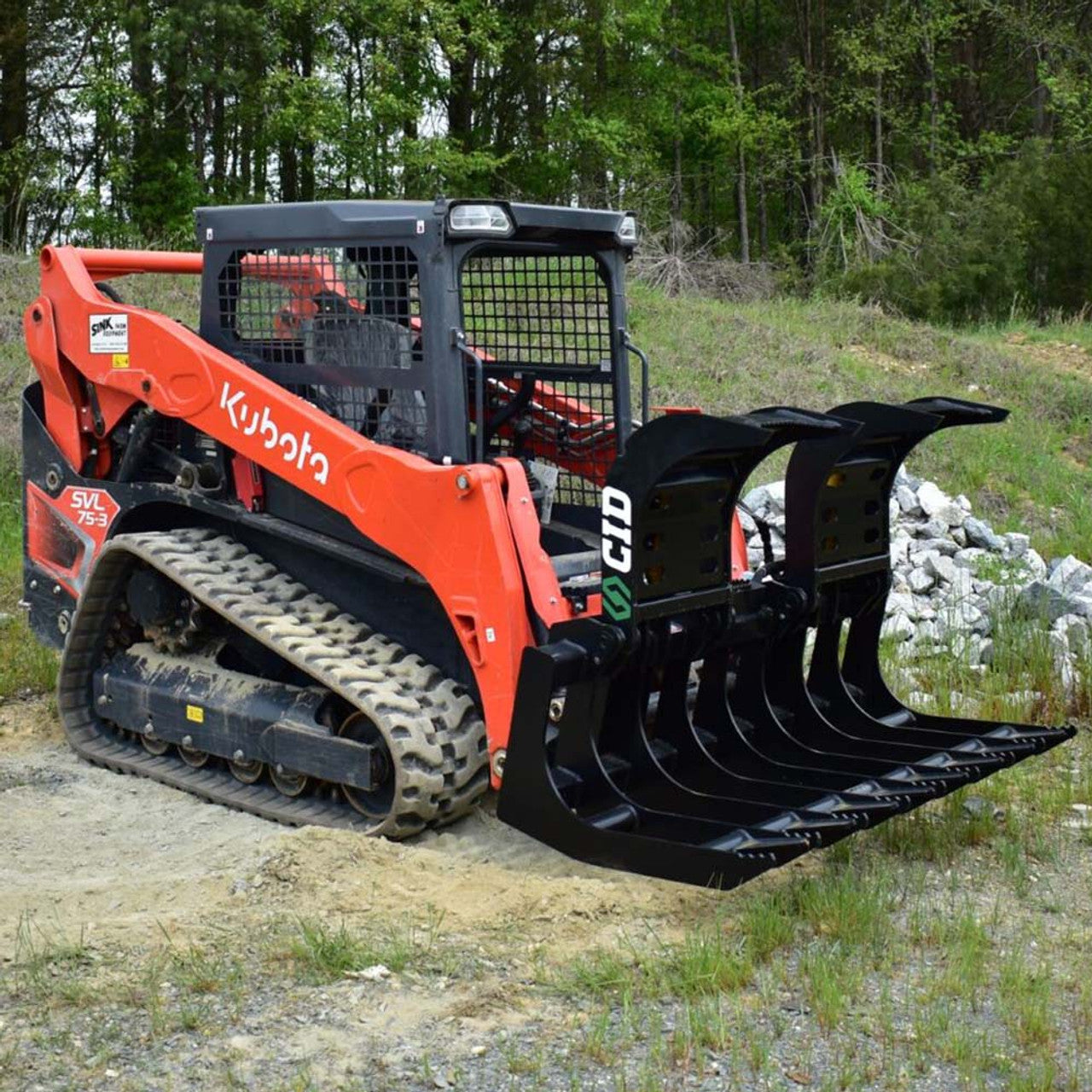 CID Severe Duty Root Grapple Attachment | Width 72" and 84" inches | Horsepower 80+ HP | For Skid Steer