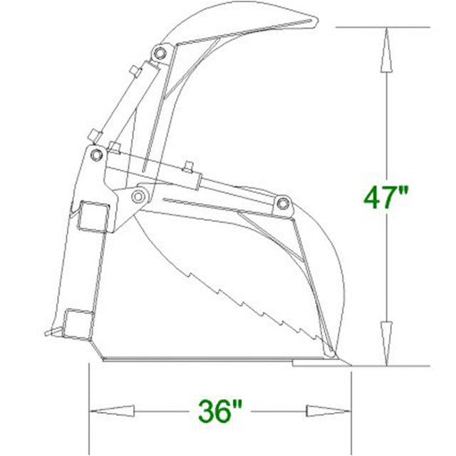 CID X-Treme Stump Grapple With Replaceable Teeth Attachment | For Skid Steer