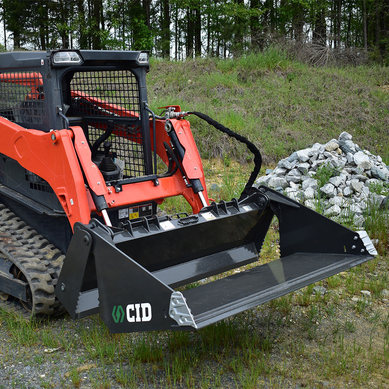 CID X-Treme Duty 4 IN 1 Bucket Attachment | Width 81" and 84" inches | For Skid Steer
