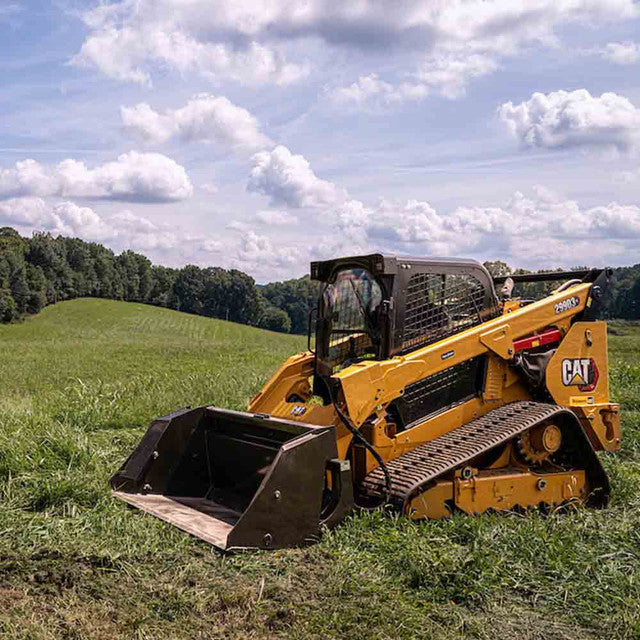 CID X-Treme Duty High Dump Bucket Attachment | Working Width 60″ to 96" inches | 10” Stroke Cylinder | For Skid Steer
