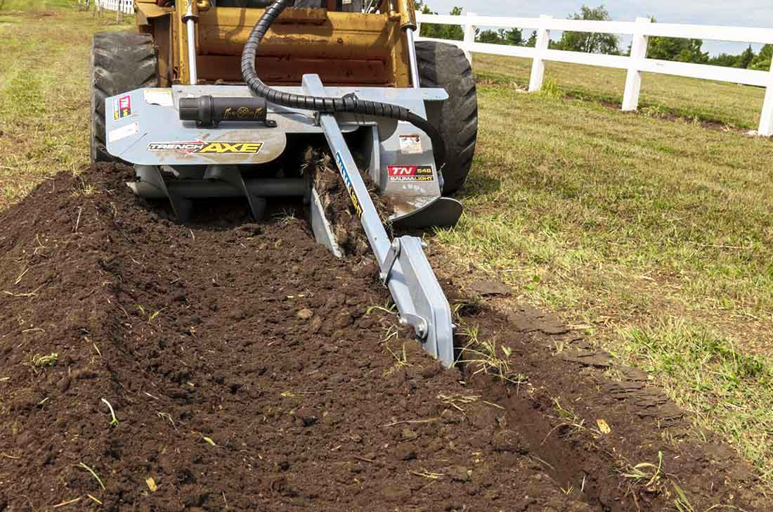Baumalight Trencher | Model TN-760 | Width 6" - 10" | Hydraulic Flow Range 20-42 GPM | For Skid Steers