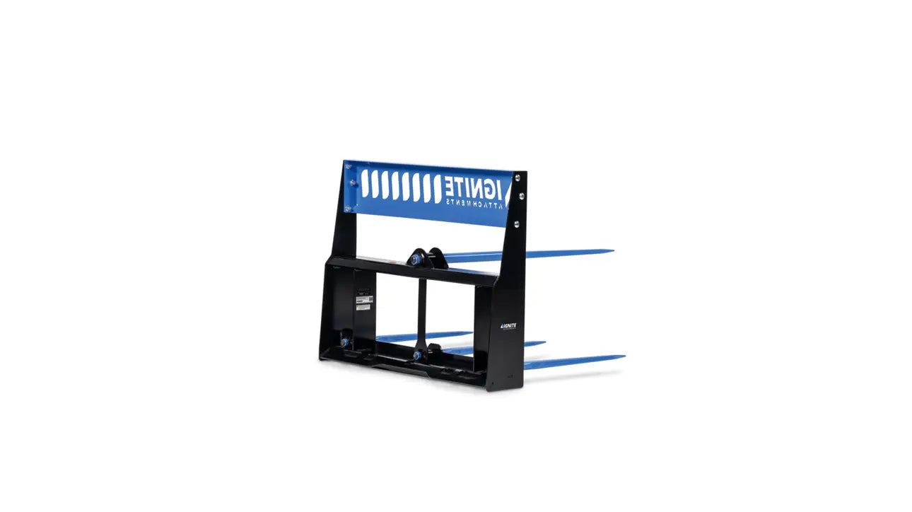 Ignite Attachments Combo Bale Spear | SKU 46895918 | Width 45" | Oil Flow Range 15–25 GPM | For Skid‑Steer Loaders