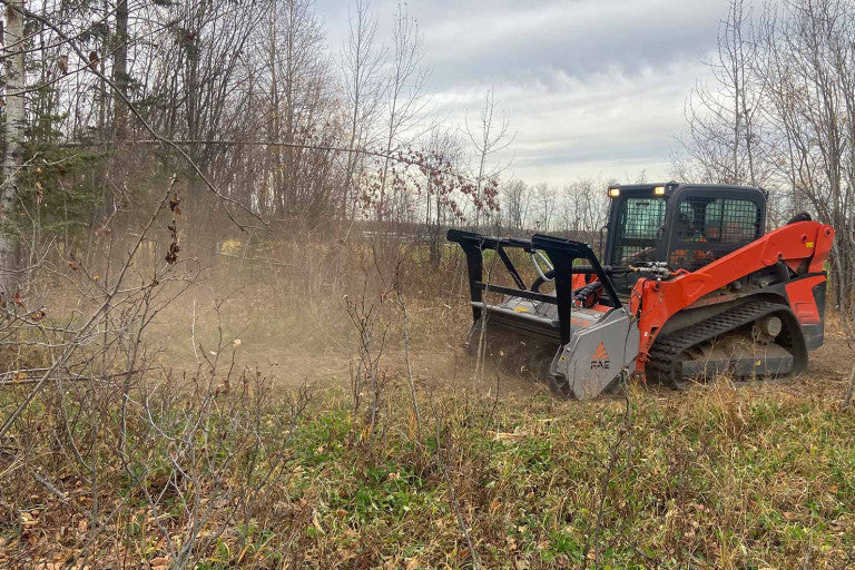 FAE | UML/SSL VT & SONIC Forestry Mulcher | Models 150 & 175 | Width 62" & 71.6" | Shreds Up to 7.9 Inches | Hydraulic Flow 115 & 200 GPM | For Skid Steers