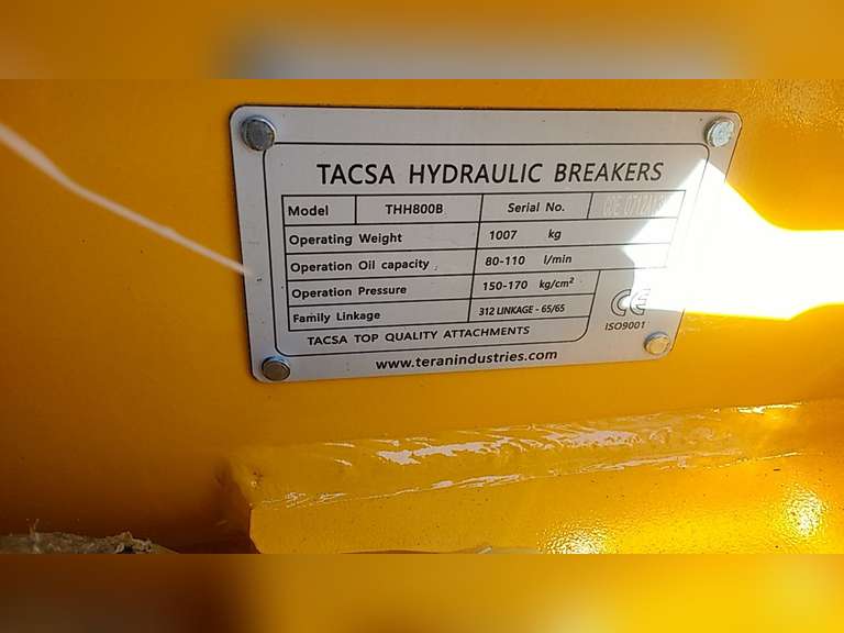 TERAN THH800B Hydraulic Breaker for CAT 311/312 – All 10-14 T, Excavator Attach