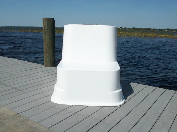 RIO MARINE CUSTOMS | Fiberglass Boat Console | Model CMCC08 | 36" W x 35" H x 43" D | Heavy-Duty Construction | for 21' to 25' Feet Boats