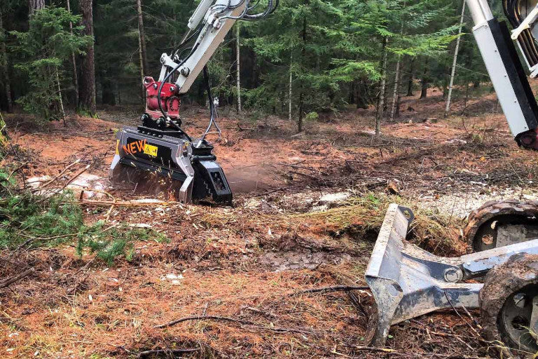 FAE | BL2/EX VT & SONIC Forestry Mulcher | Models 100 & 125 | Width 39" & 49" | Bite Limiter Rotor | Machine Size 8–14 T | For Excavators