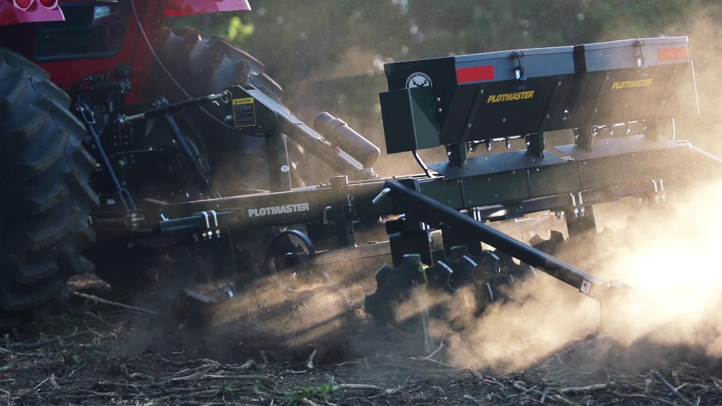 PLOTMASTER 6' Hunter 600 | Cultipacker, Seeder, Disk | Food Plot Planter | 3pt Hitch For Tractor