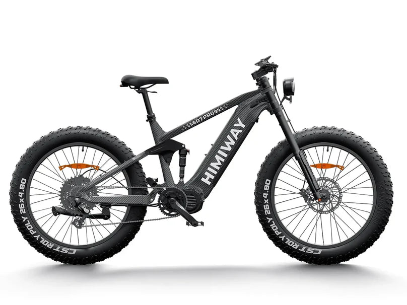 Himiway | Electric Bike | Model D7 Pro Mountain | 1000 W Mid-Drive Motor (1.34 HP) | 26 x 4.0” Fat Tires | 60 To 80 Mile Range | 400 lb Payload | 160 Nm Torque | For Extreme Trail & Backcountry Riding