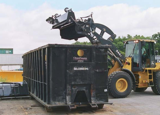 Paladin High Dump Bucket Broom Without & With Gutter Broom | Working Width 84"-108" | Machine Size 10–15 Tons | For Wheel Loaders