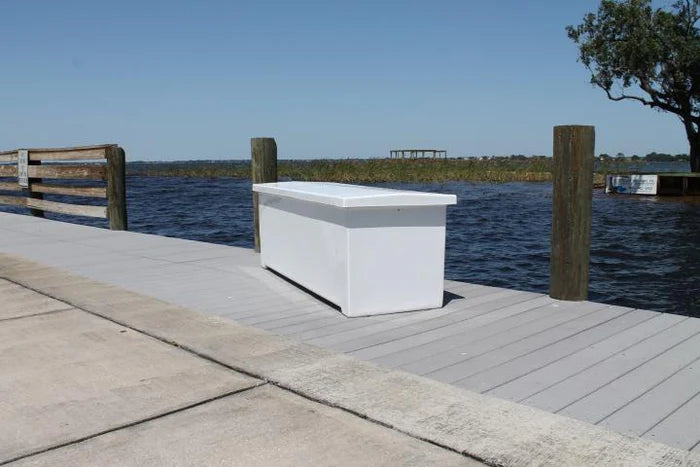 RIO MARINE CUSTOMS | Sea Line Dock Box | Model SLDB70 | 75" W x 25" H x 27" D | Essential Storage | Standard Duty | For Marine Storage