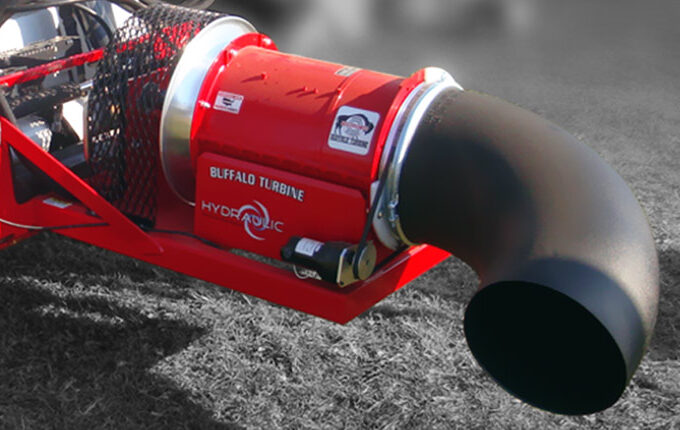 Buffalo Turbine Hydraulic Debris Blower | Models BT-HYSS3 & BT-HYSS3HS | Blower Output 12,000-14,500 CFM | Hydraulic Flow 40 GPM | For Skid Steers