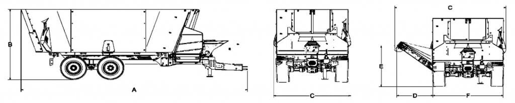 ANDERSON | Feed Mixer | A380 | Vertical Mixer | Single Auger (Right Side Trap Discharge)| 380-500 cu ft | Minimum 75 HP | For Tractor