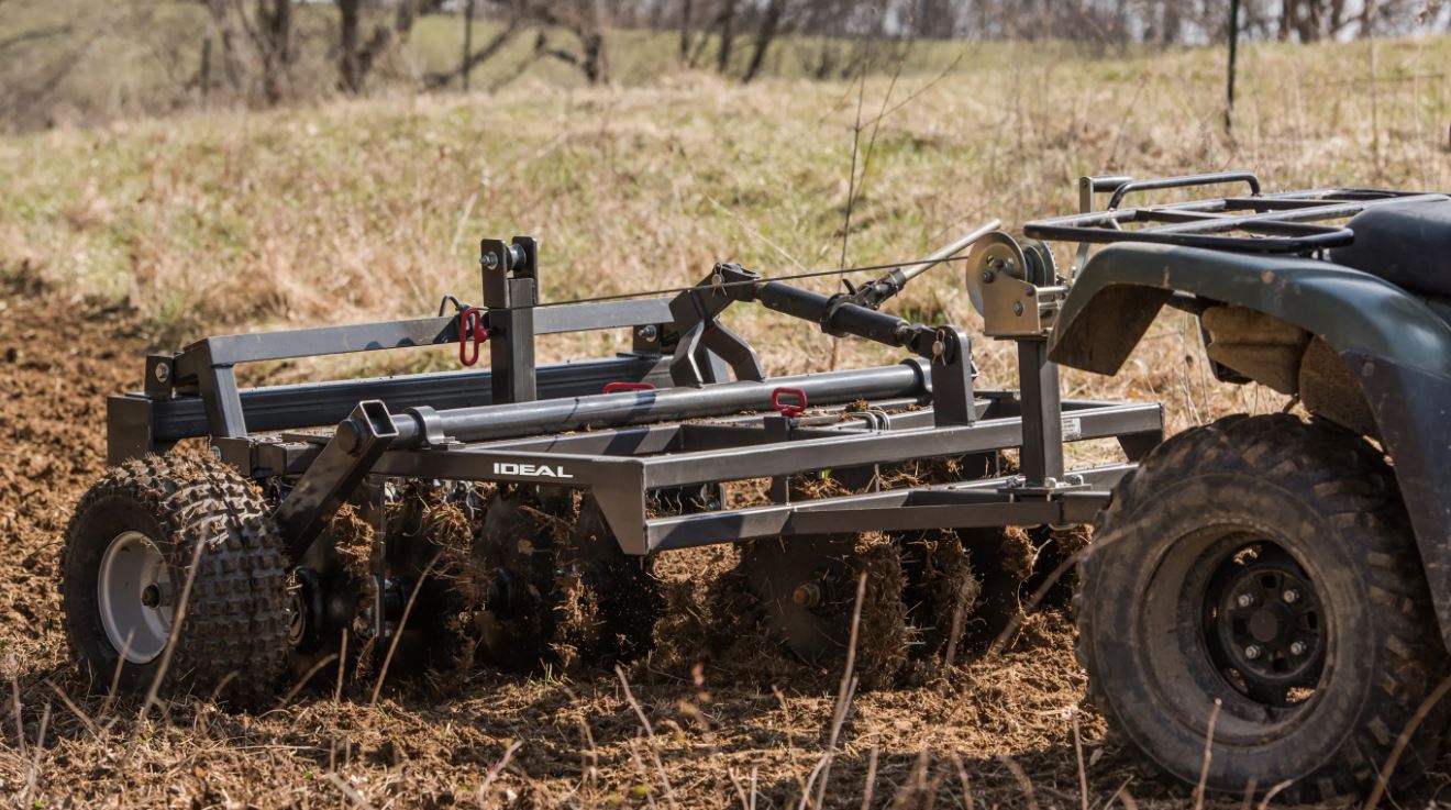 Wildlife Farming UTV Disc Soil Prep | 5′ Working Width | Disc Harrow, Flip Disc & Combo Cultipacker | 18–45 HP | For ATVs, UTVs & Small Tractors