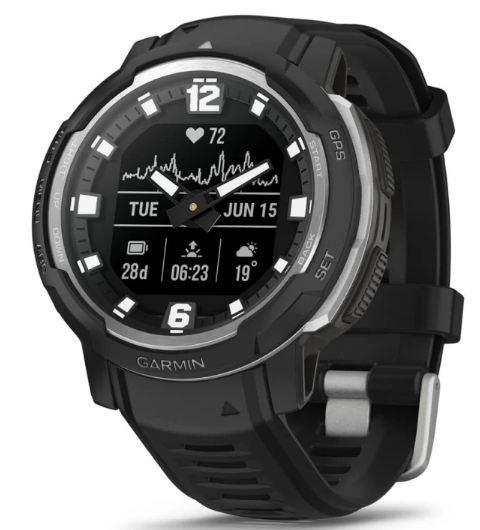 Garmin Instinct® Crossover - Standard Edition Rugged Hybrid Smartwatch