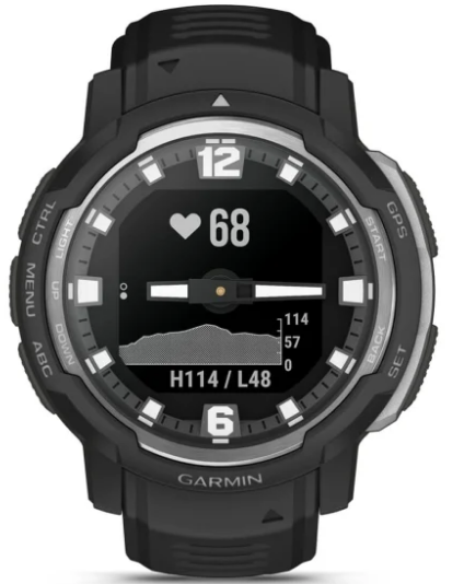 Garmin Instinct® Crossover - Standard Edition Rugged Hybrid Smartwatch
