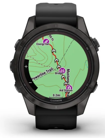 Garmin fēnix® 7S Pro – Sapphire Solar Edition | Case Size 42 MM | Battery Life 11/14 Days with Solar | Memory 32 GB