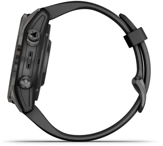 Garmin fēnix® 7S Pro – Sapphire Solar Edition | Case Size 42 MM | Battery Life 11/14 Days with Solar | Memory 32 GB