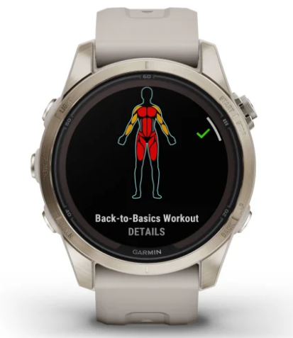 Garmin fēnix® 7S Pro – Sapphire Solar Edition | Case Size 42 MM | Battery Life 11/14 Days with Solar | Memory 32 GB