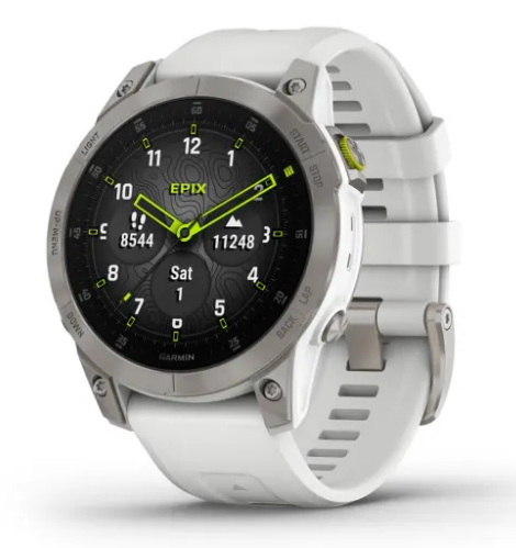 Garmin Premium Outdoor Smartwatch | Model Epix™ (Gen 2) – Sapphire Edition | Case Size 47mm | 1.3” AMOLED Display | 16-Day Battery Life | 10 ATM