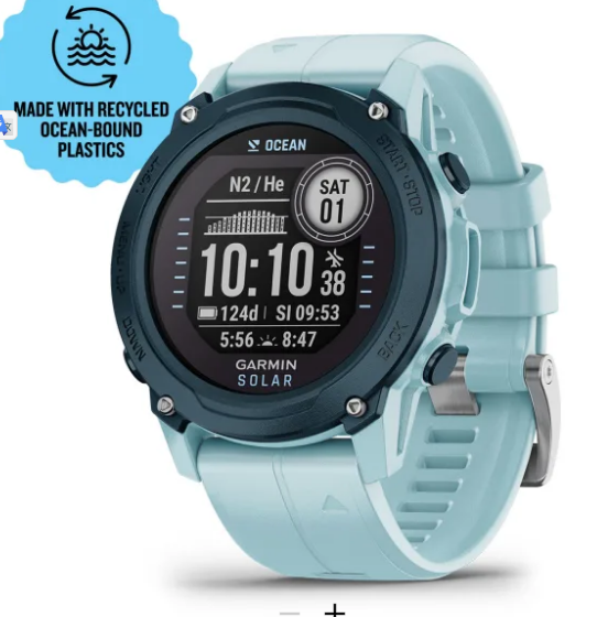 Garmin Wearables Descent™ G1 Solar Black Band Smart Watches