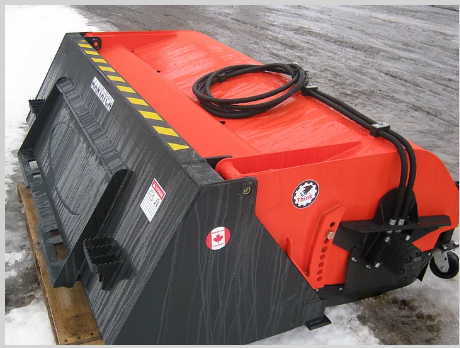 Martatch | Bucket Broom | Model MPUB Series | Width 72", 84", & 96" | 100% poly | Hydraulic Flow 15 To 22 GPM | For Skid Steers