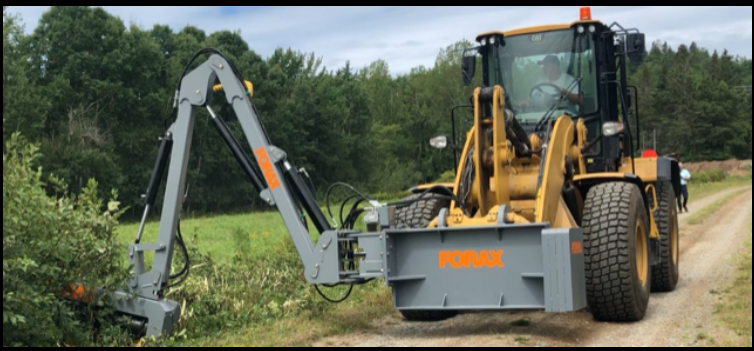 Forax Loader Mounted 22' Implement Boom Mulcher-Cutter | Reach 22 Feet | Weight 2800 Lbs | Cutting Width 72 Inches | For Loader
