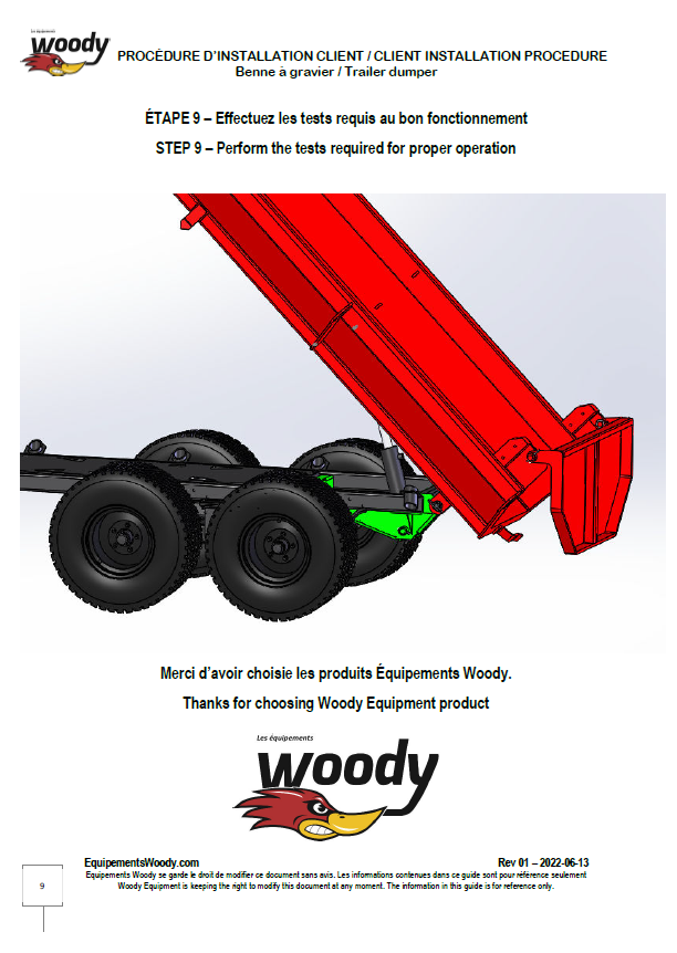 Woody Equipment 7' to 12' Hydraulic Gravel Bin | with Cylinder | For Trailers