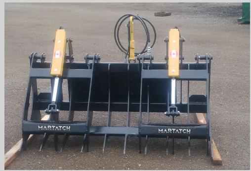 Martatch | Grapple Rake | Model MRRG-B Series | Working Width 64", 72" & 80" | Euro/Global Mount | Horsepower 40 To 150 HP | For Tractors
