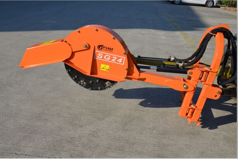 Farmer Helper | 2-Way Hydraulic Stump Grinder | Model FH-SG24-PRO | 24" Cutting Wheel | Dual Direction Carbide Teeth | Horsepower 30 To 50 HP | For Tractors