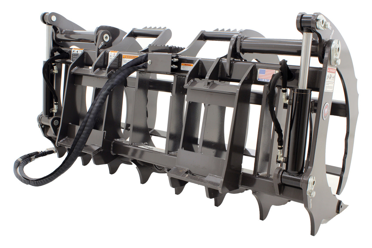 Paladin Root Grapple Rake With 84" Hose Kit | 72", 78" & 84" Working Width | For Skid Steer