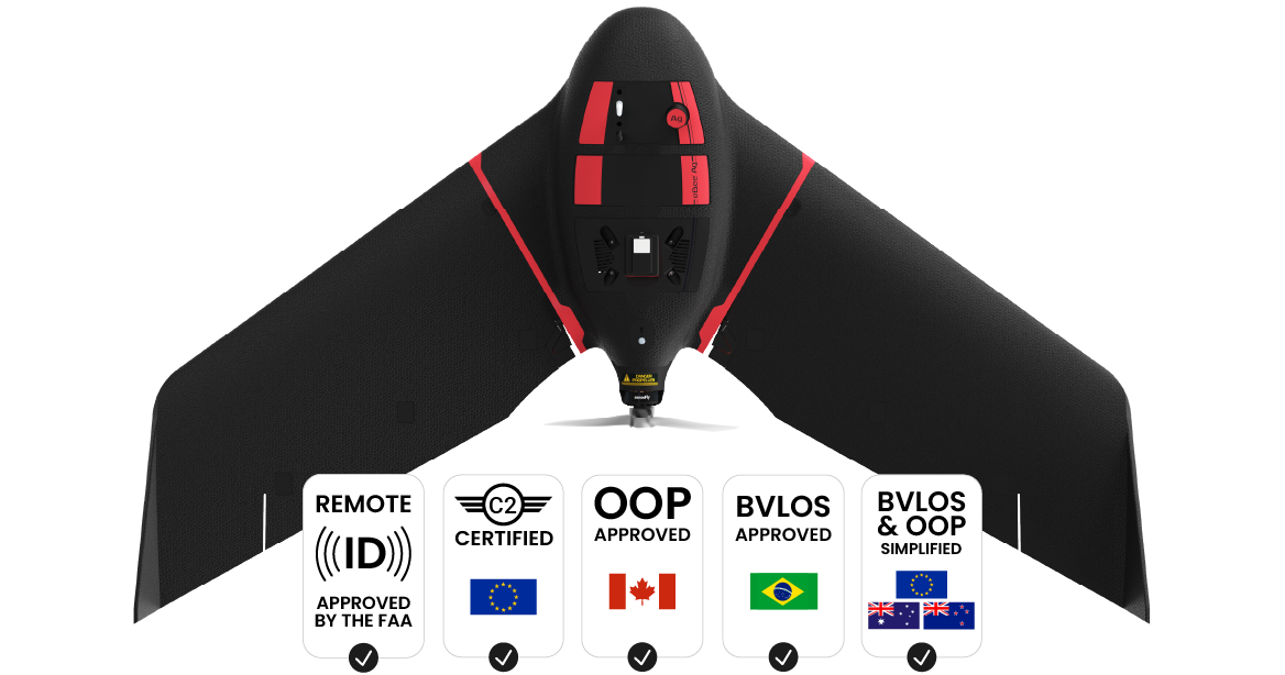 AgEagle eBee Ag Drone | Flight Time 45-55 Minutes | Coverage Area 395 Acres