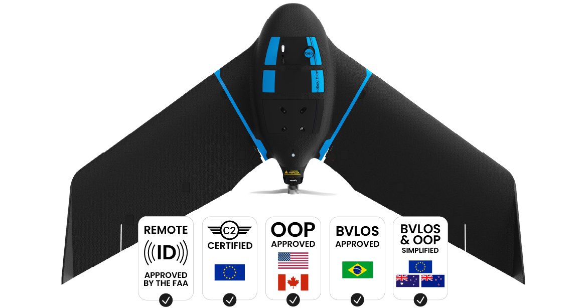 eBee Geo Fixed-Wing Mapping Drone | 45-Min Flight | Area Coverage 395 Acres