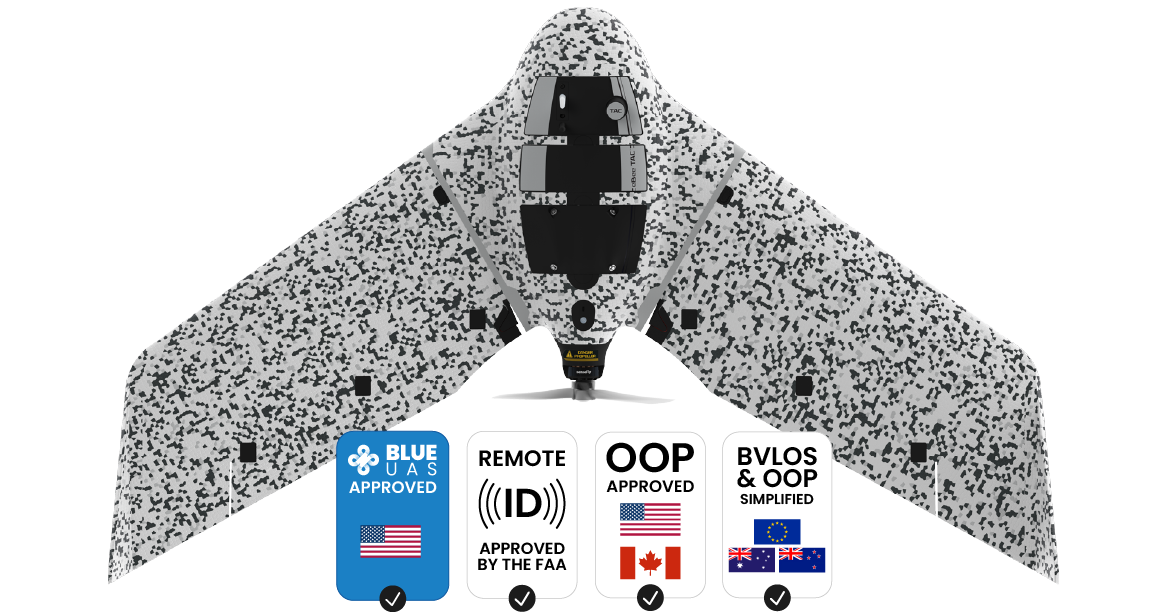 AgEagle eBee TAC Tactical Mapping Drone | 90-Min Flight | 1.5 cm Accuracy | 500 ha Coverage
