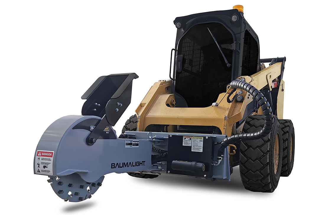 Baumalight Stump Grinder | Model S40 | Rotor Size 24" | Hydraulic Flow Range 15 To 60 GPM | For Skid Steers