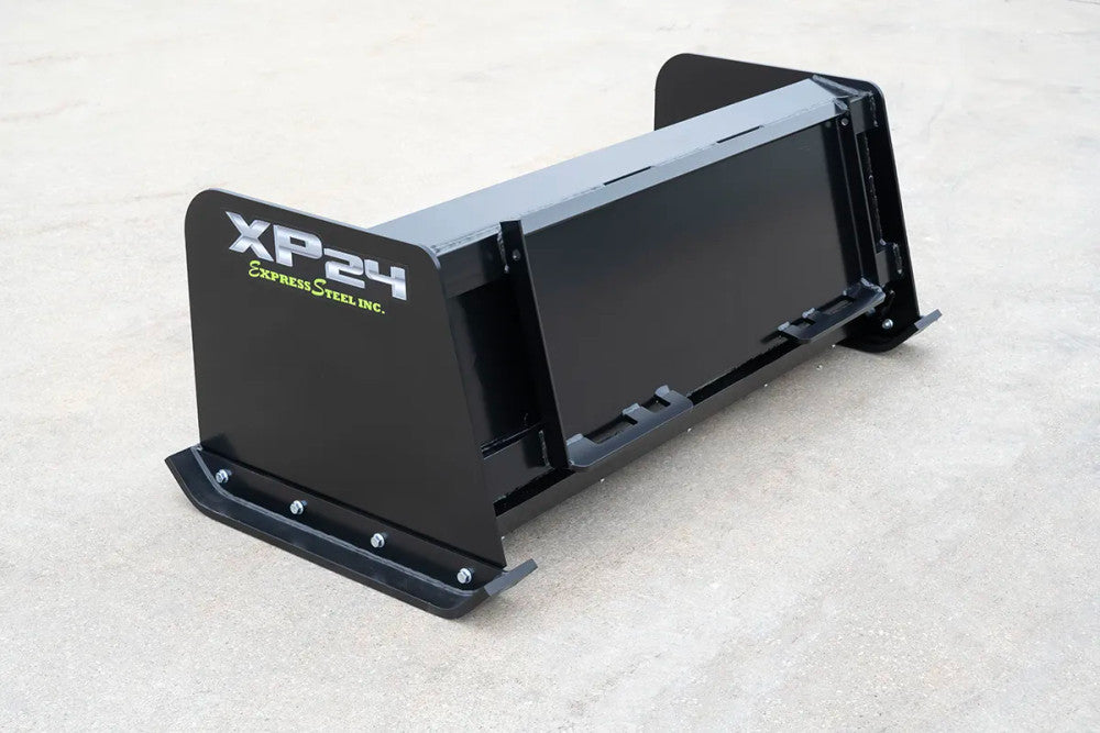 Express Steel | Snow Pusher | Model 5′ XP24 | SKU ES92405 | Width 60" | Hydraulic Flow 20 To 35 GPM | Horsepower 20+ HP | For Mini Skid Steers, Tractors & Loaders