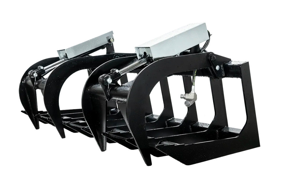 Express Steel | Brush Grapple | Model 66" Two-Cylinder | SKU ES20020 | Open Height 31" Front and 36" Center | Hydraulic Flow 10 To 20 GPM | For Skid Steers
