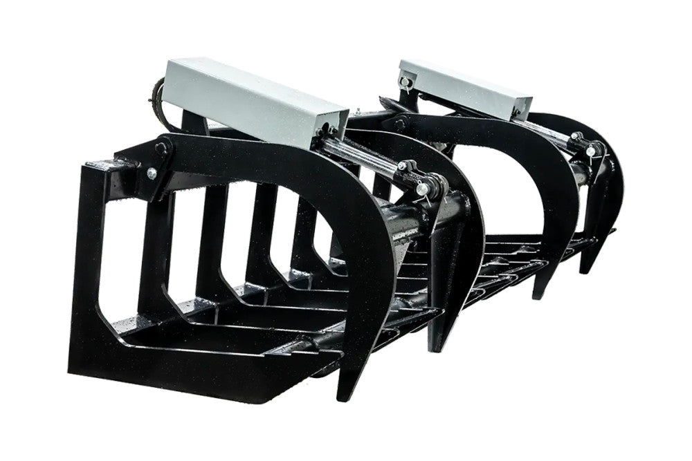 Express Steel | Brush Grapple | Model 72" HD Two-Cylinder | SKU ES20030 | Dimensions 72" × 36" × 28" | Open Height 32" Front & 37" Center | Hydraulic Flow 6 To 10 GPM | For Skid Steers