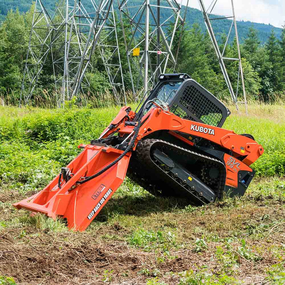 Eterra Attachments Brush Cutter Mower | Model Typhoon Clearing | Model 60" & 74" | Range 12-45 GPM | Cut Width 60" To 74" Inches | For Skid Steers