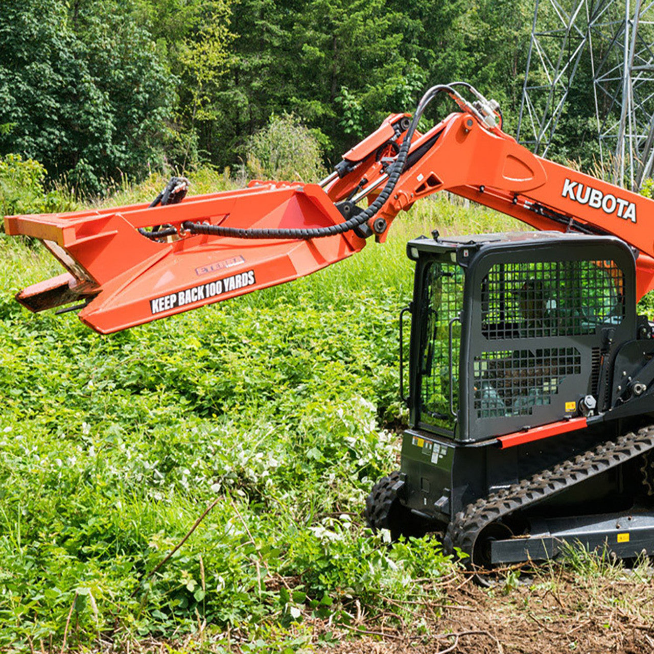 Eterra Attachments Brush Cutter Mower | Model Typhoon Clearing | Model 60" & 74" | Range 12-45 GPM | Cut Width 60" To 74" Inches | For Skid Steers