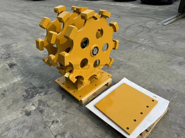 Bedrock Attachments Compaction Wheel | Model ECW1X3 | 3 Wheels | A, 315, B Linkage | Width 24" | For Excavator