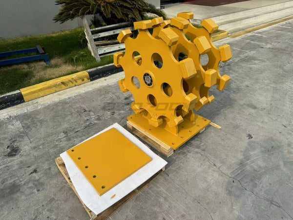 Bedrock Attachments Compaction Wheel | Model ECW1X3 | 3 Wheels | A, 315, B Linkage | Width 24" | For Excavator