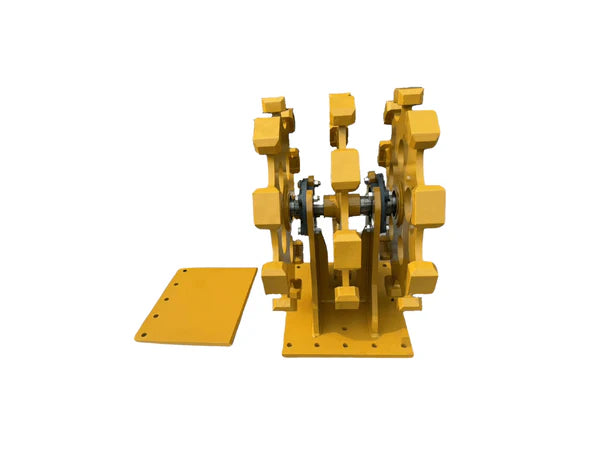 Bedrock Attachments Compaction Wheel | Model ECW1X3 | 3 Wheels | A, 315, B Linkage | Width 24" | For Excavator