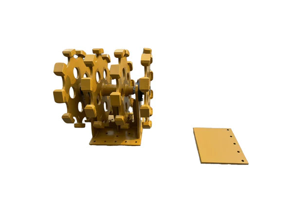 Bedrock Attachments Compaction Wheel | Model ECW1X4 | 4 Wheels | A, 315, B Linkage | Width 36" | For Excavator