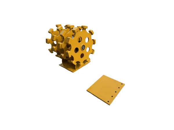 Bedrock Attachments Compaction Wheel | Model ECW1X4 | 4 Wheels | A, 315, B Linkage | Width 36" | For Excavator