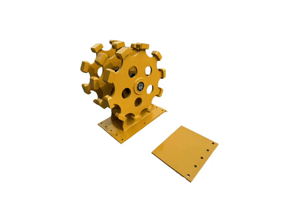 Bedrock Attachments Compaction Wheel | Model ECW2X3 | 3 Wheels | CB & DB Linkage | Width 24" | For Excavator