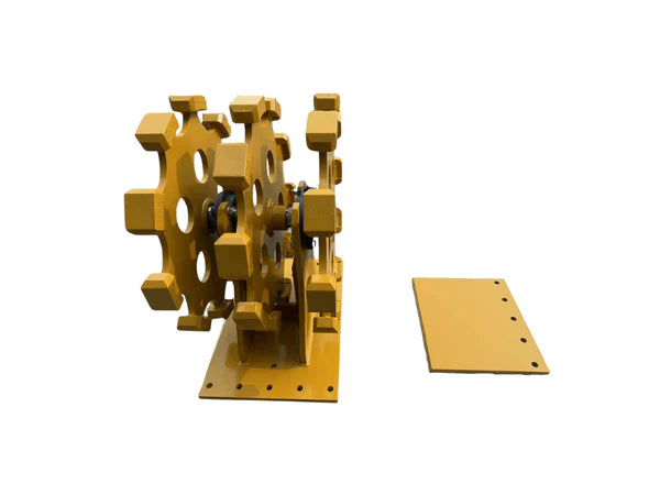 Bedrock Attachments Compaction Wheel | Model ECW2X3 | 3 Wheels | CB & DB Linkage | Width 24" | For Excavator