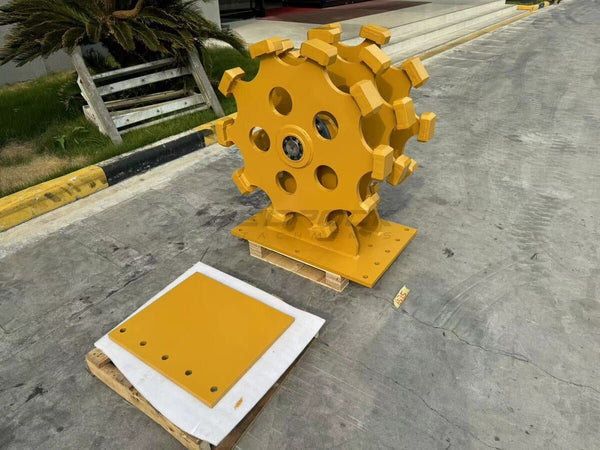 Bedrock Attachments Compaction Wheel | Model ECW2X3 | 3 Wheels | CB & DB Linkage | Width 24" | For Excavator
