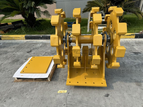 Bedrock Attachments Compaction Wheel Group | Model ECW2X4 | 4 Wheels | CB & DB Linkage | Width 36" | For Excavator