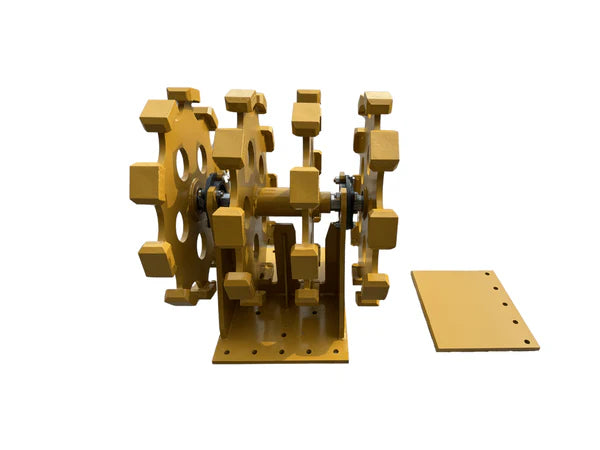 Bedrock Attachments Compaction Wheel Group | Model ECW2X4 | 4 Wheels | CB & DB Linkage | Width 36" | For Excavator