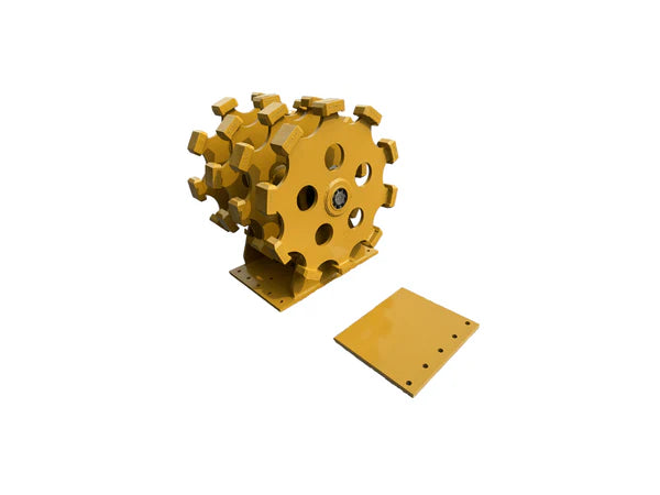 Bedrock Attachments Compaction Wheel Group | Model ECW2X4 | 4 Wheels | CB & DB Linkage | Width 36" | For Excavator